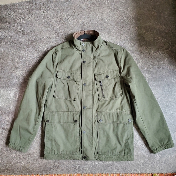 EUC Olive Green NO FADING Barn Chore Field Jacket S Andrew Marc Utility - Picture 10 of 15